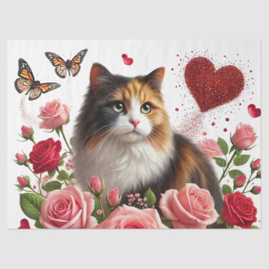 Liefde Schotse Katten Valentijnsdag  Tissuepapier (Voorkant)