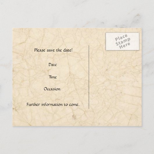 Liefde Schrift Save the Date Aankondigingskaart (Achterkant)