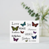 Liefde Schrift Vlinder Save the Date Aankondigingskaart (Staand voorkant)