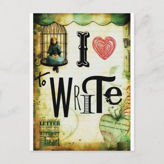 Liefde schrijven briefkaart (Voorkant)
