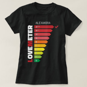 Liefde score van A tot G Red White, persoonlijke n T-shirt
