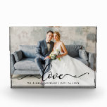 Liefde Script Bruiloft bruid en bruidegom Fotoblokken<br><div class="desc">Liefde Zwart Script Bruiloft Bruid en bruidegom Fotoblok</div>