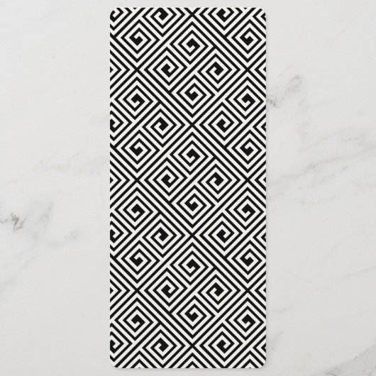 Liefde Script Calligraphy Geometric Classic Weddin Programmakaart (Achterkant)