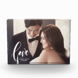 Liefde Script gepersonaliseerde bruiloft foto