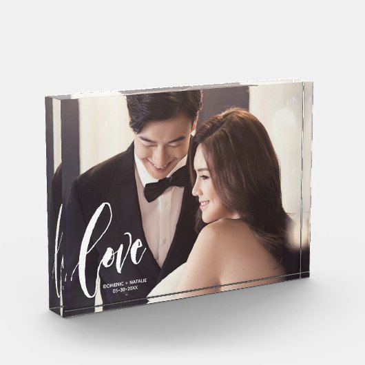 Liefde Script gepersonaliseerde bruiloft foto (Links)