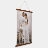 Liefde Script Handgeschreven persoonlijke bruiloft Hangend Wandkleed (Gebogen)