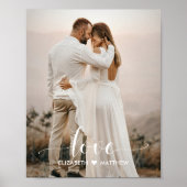 Liefde Script Handgeschreven persoonlijke bruiloft Poster (Voorkant)