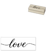 Liefde Script modern en elegant Rubberstempel (Gestempeld)