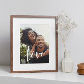 Liefde Script Overlay Foto afdrukken Poster