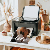 Liefde Script Overlay Foto afdrukken Poster