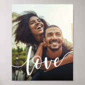 Liefde Script Overlay Foto afdrukken Poster (Voorkant)
