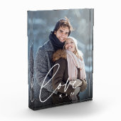 Liefde Script Overlay Personalized Couples Fotoblokken (Links)