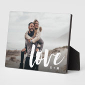 Liefde Script Overlay Personalized Couples Fotoplaat (Zijkant)