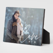 Liefde Script Overlay Persoonlijke paren Foto Fotoplaat (Zijkant)