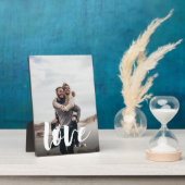 Liefde Script Overlay Persoonlijke paren Foto Fotoplaat (Zijkant)