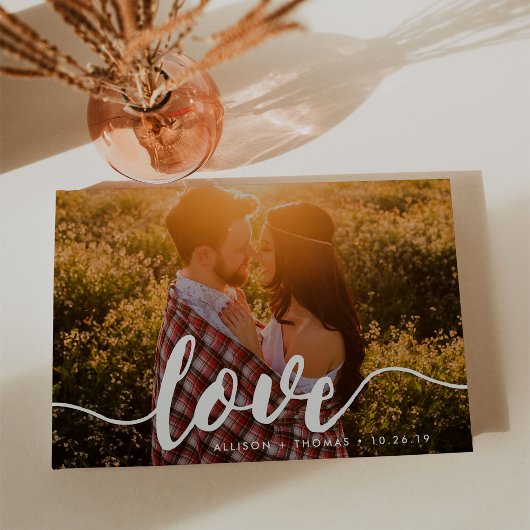 Liefde Script Overlay Weddenfoto Gastenboek