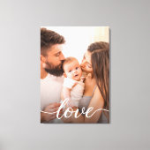 Liefde Script Persoonlijke familiefoto Canvas Afdruk (Voorkant)