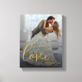 Liefde Scripted Gepersonaliseerde Huwelijkscadeau Canvas Afdruk (Voorkant)