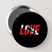Liefde, Scuba Diver Gift Diver Down Flag Diving Ronde Button 4,0 Cm (Voorkant /achterkant)