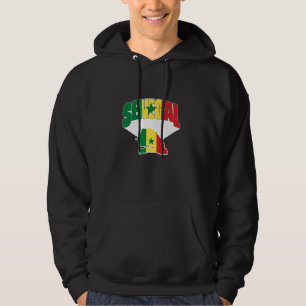 Liefde Senegal Met Senegalese Vlag In Senegal Kaar Hoodie