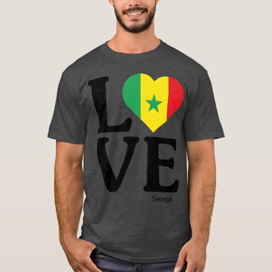 Liefde Senegal vintage T-shirt (Voorkant)
