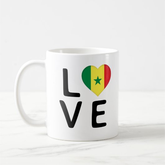 Liefde - Senegal vlag Koffiemok (Links)