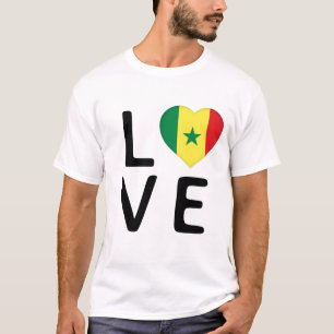 Liefde - Senegal vlag T-shirt