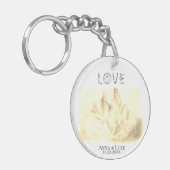 *~* "LIEFDE" Sepia Kristallen Feesten  SWAG Bruilo Sleutelhanger (Voorkant Links)