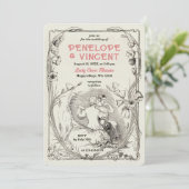  liefde serenade bruiloft uitnodiging (Staand voorkant)