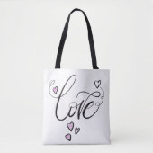 Liefde Sereniteit Lettertype | Chic Mindfulness Gr Tote Bag (Voorkant)