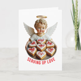 Liefde serveren Chic Valentijn Vintage Chef Cherub Kaart
