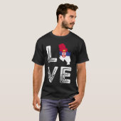 Liefde Servië Vlag Kaart Pride Servische Roots Srb T-shirt (Voorkant volledig)
