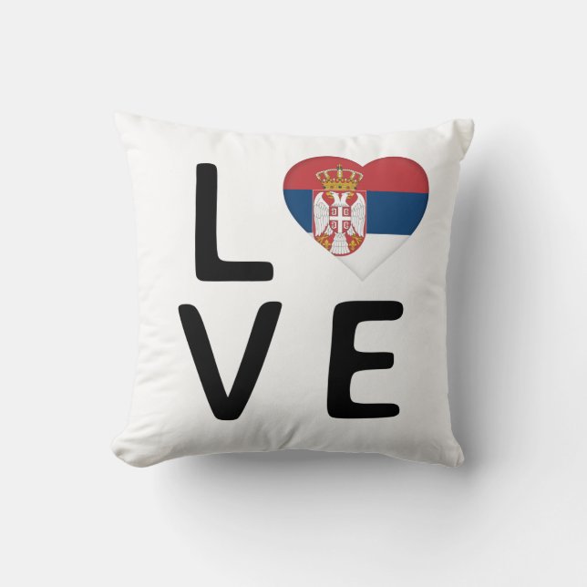 Liefde - Servische vlag Kussen (Voorkant)