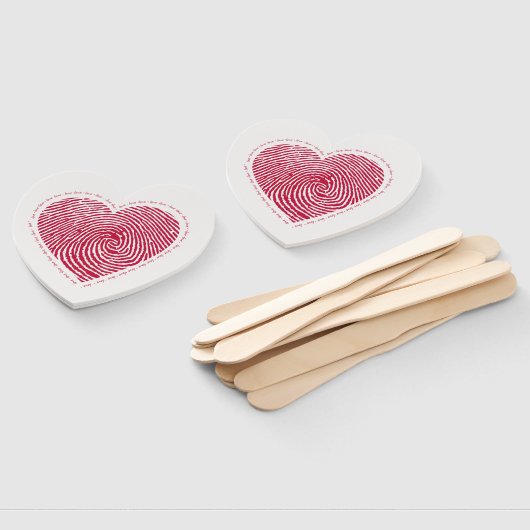 Liefde Set van Fans Handwaaier (Niet-gemonteerd)