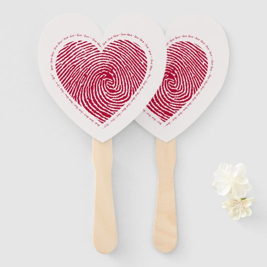 Liefde Set van Fans Handwaaier (Voorkant en achterkant)
