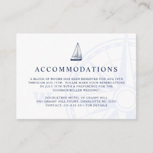 Liefde Set Zeil Nautische Bruiloft   Accommodaties Informatiekaartje