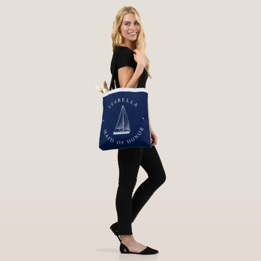 Liefde Sets Zeil Nautische Bruiloft Partij Tote Bag (Op model)