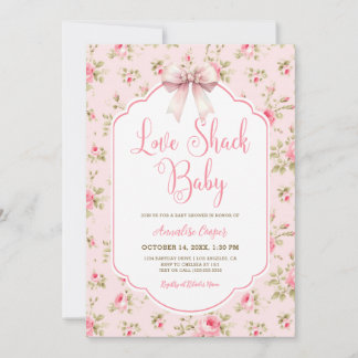 Liefde Shack Baby Meisje Baby shower Kaart
