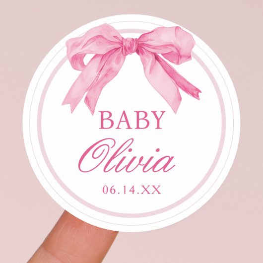 Liefde Shack Baby shower Baby Meisje Ronde Sticker
