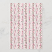 Liefde Shack Bloemen Roze Bow Party Menu (Achterkant)