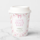 Liefde Shack Roze Baby Meisje Douche Papieren Bekers (Voorkant)