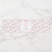 Liefde Shack Roze Bow Meisje Baby shower Waterfles Etiket (Enkel label)