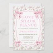 Liefde Shack Verloofde Roze Bow Vrijgezellenfeest Kaart (Voorkant)