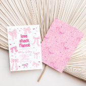 Liefde Shack Verloofde Roze Bow Vrijgezellenfeest Kaart