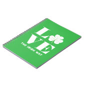 Liefde Shamrock Klaver Iers Groen Wit Aangepaste T Notitieboek (Linkerzijde)