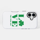 Liefde Shamrock Klaver Ierse Aangepaste Tekst Groe iPhone 16 Hoesje (Achterkant horizontaal)
