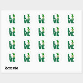 Liefde & Shamrock 🍀❤️ Ronde Sticker (Vel)