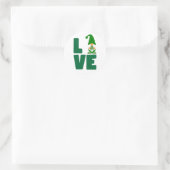 Liefde & Shamrock 🍀❤️ Ronde Sticker (Tas)