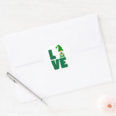 Liefde & Shamrock 🍀❤️ Ronde Sticker (Envelop)