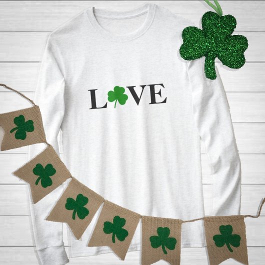 Liefde Shamrock St. Patrick's Day T-shirt